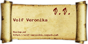 Volf Veronika névjegykártya